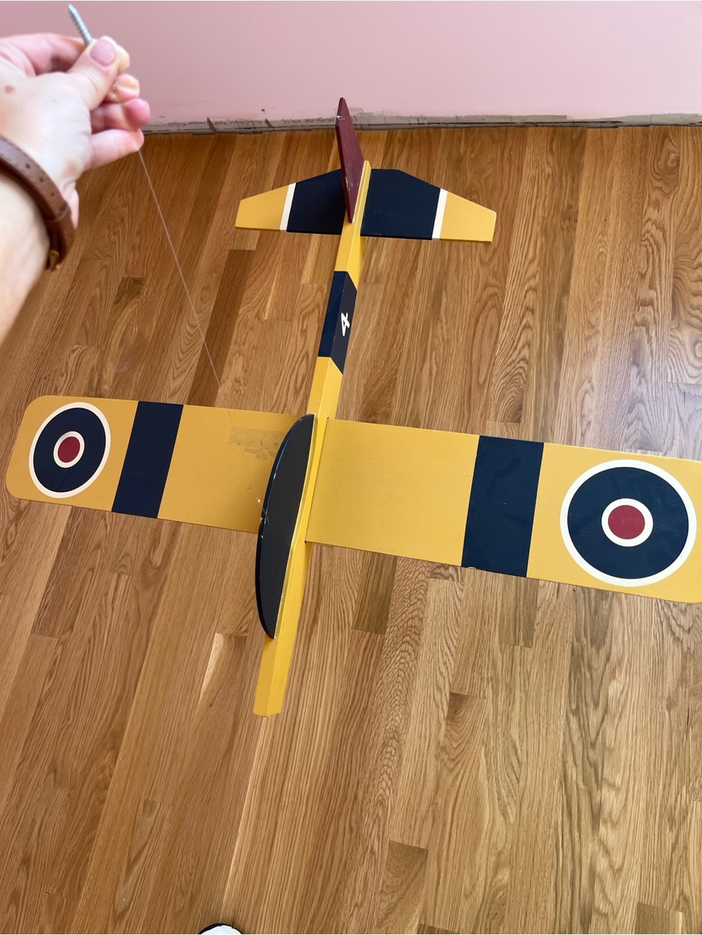 Yellow and Navy Kids Glider Airplane Toy